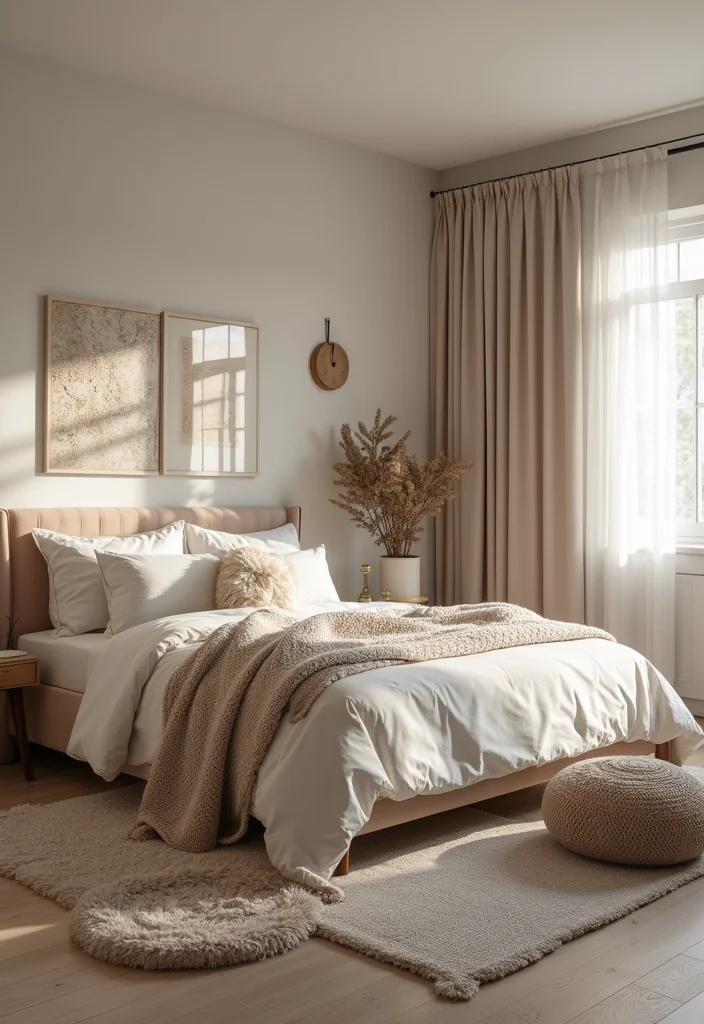 14 Bedroom Ideas Modern for Clean Calm Contemporary Comfort 4. Cozy Textiles