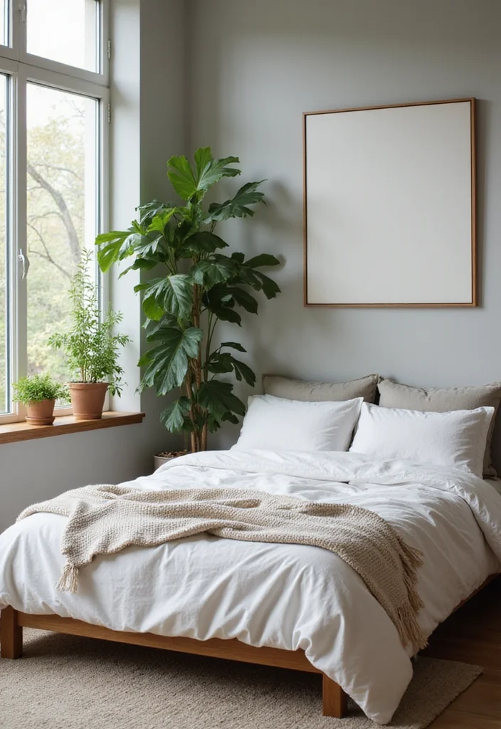 14 Bedroom Ideas Modern for Clean Calm Contemporary Comfort 6. Greenery and Natural Elements