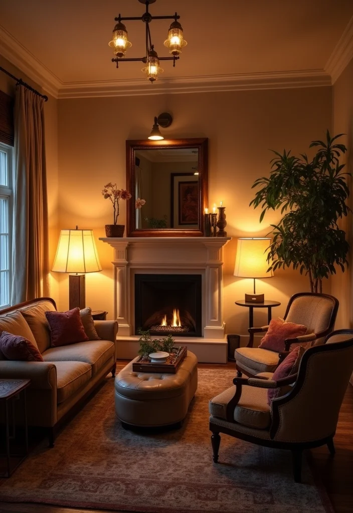 14 Living Room Layout Ideas for Balanced Functional Flow 10. Layered Lighting