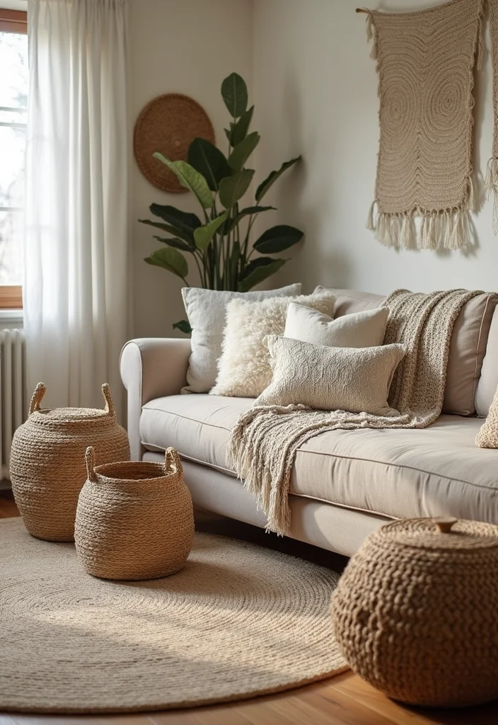 14 Living Room Layout Ideas for Balanced Functional Flow 13. Textured Accents