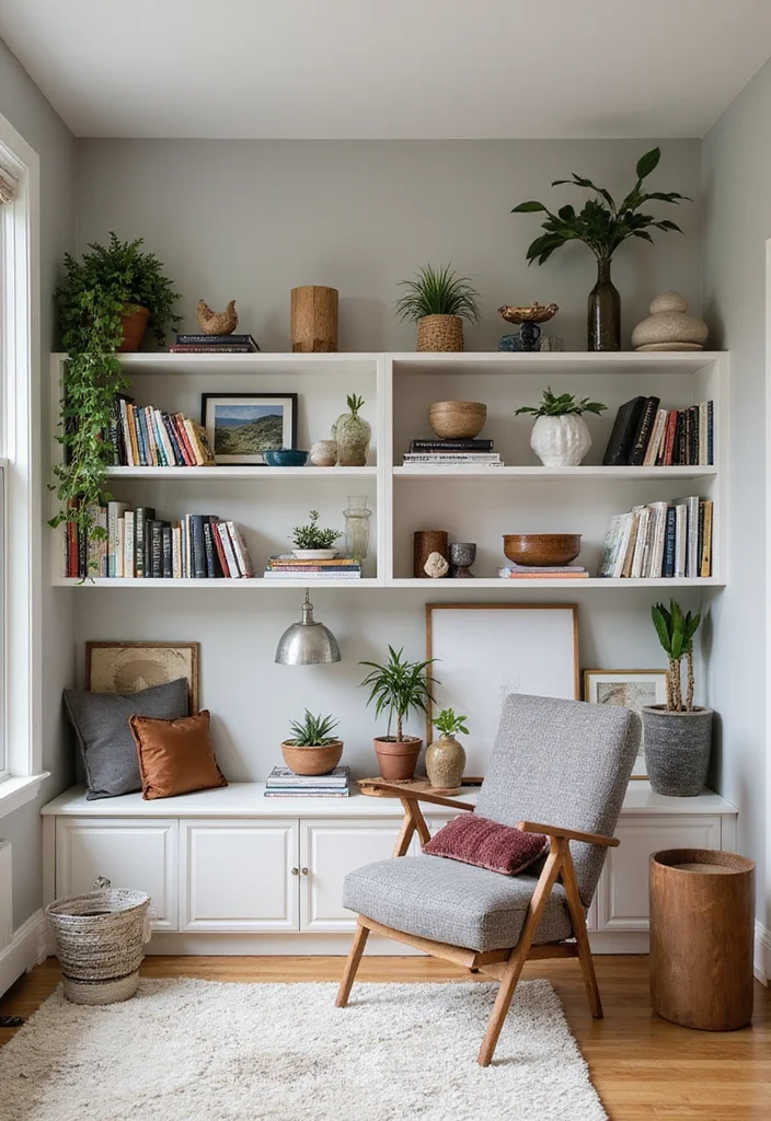 14 Living Room Layout Ideas for Balanced Functional Flow 9. Open Shelving Solutions