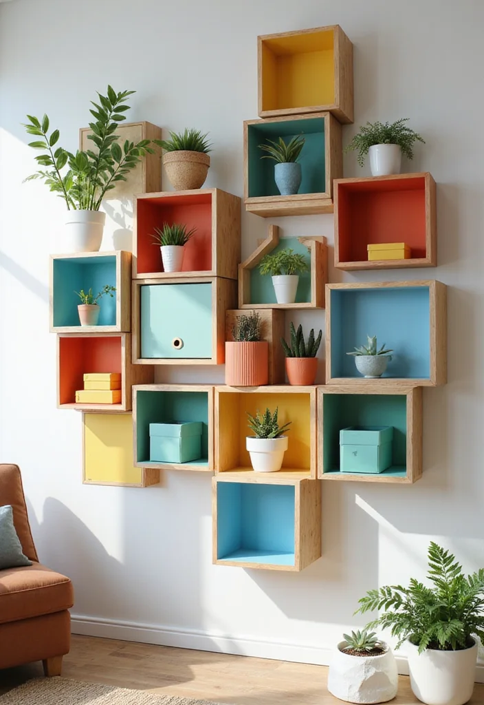 14 Living Room Shelving Ideas for Clean Practical Stylish Storage 34 14 Living Room Shelving Ideas for Clean Practical Stylish Storage 4. Wall Mounted Cube Storage