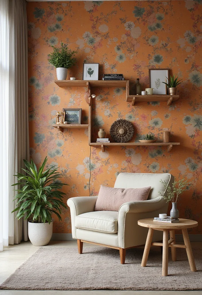 14 Living Room Shelving Ideas for Clean Practical Stylish Storage 56 14 Living Room Shelving Ideas for Clean Practical Stylish Storage 6. Open Shelving with Decorative Backdrops