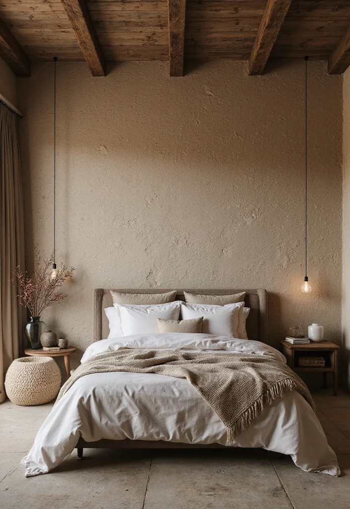 14 Rustic Bedroom Ideas for Cozy Natural Textured Charm 111 14 Rustic Bedroom Ideas for Cozy Natural Textured Charm 11. Textured Wallpaper