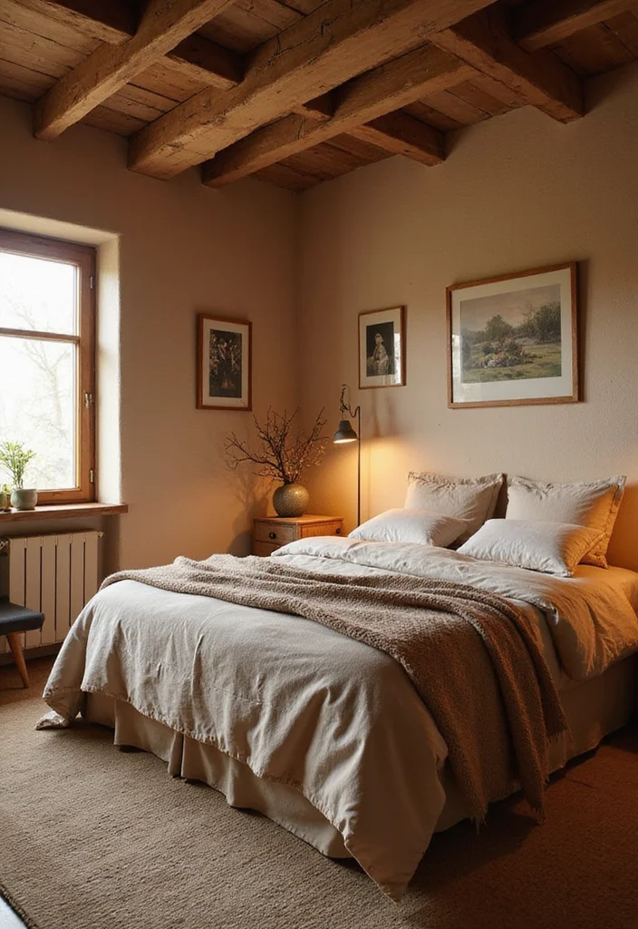 14 Rustic Bedroom Ideas for Cozy Natural Textured Charm 133 14 Rustic Bedroom Ideas for Cozy Natural Textured Charm 13. Warm Color Palettes